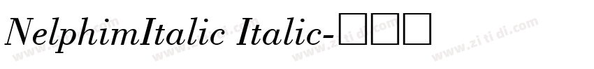 NelphimItalic Italic字体转换